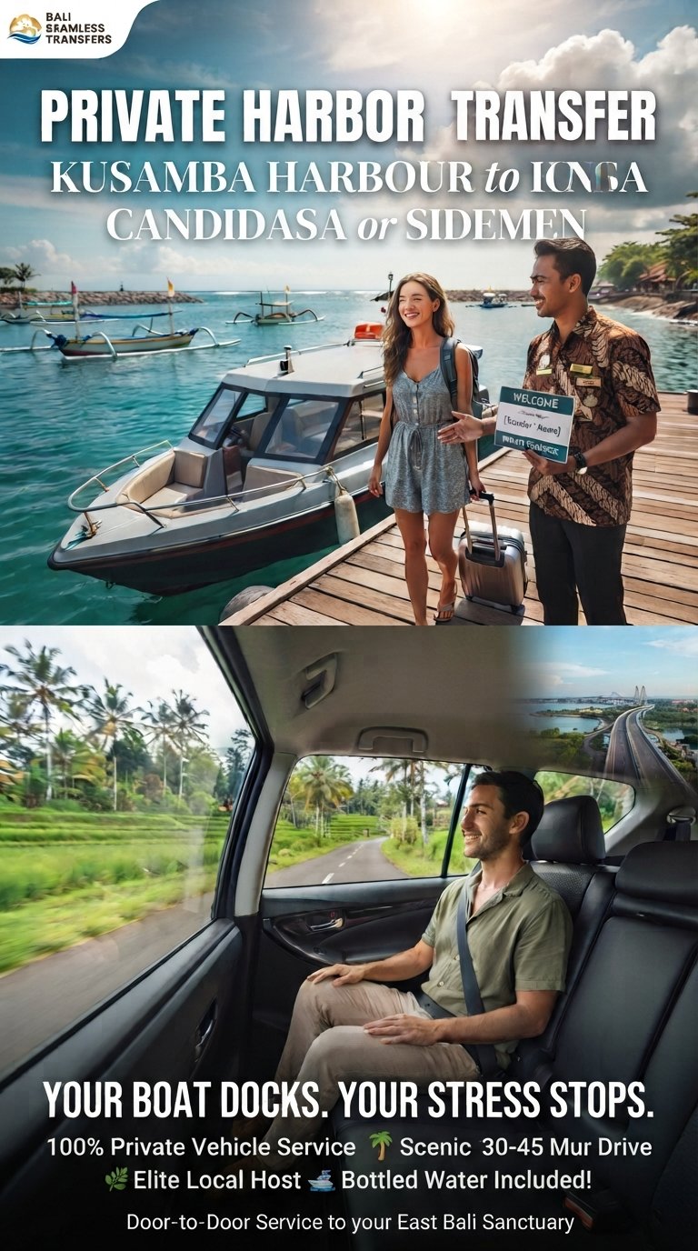 🚢 Private Harbor Transfer: Kusamba Harbour to Candidasa or Sidemen around the world - Tour Vigator